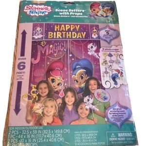 Nickelodeon Shimmer And Shine Scene Setters Giant 5 Piece Set Over 6 Ft 12 Props